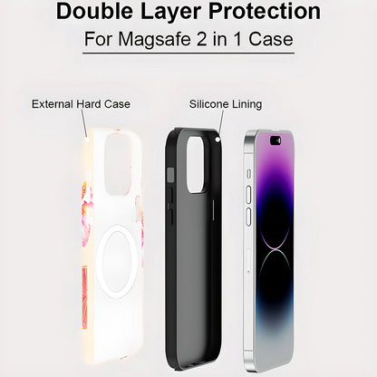 Flower Design MagSafe Shockproof Case for iPhone 11–16 Pro Max