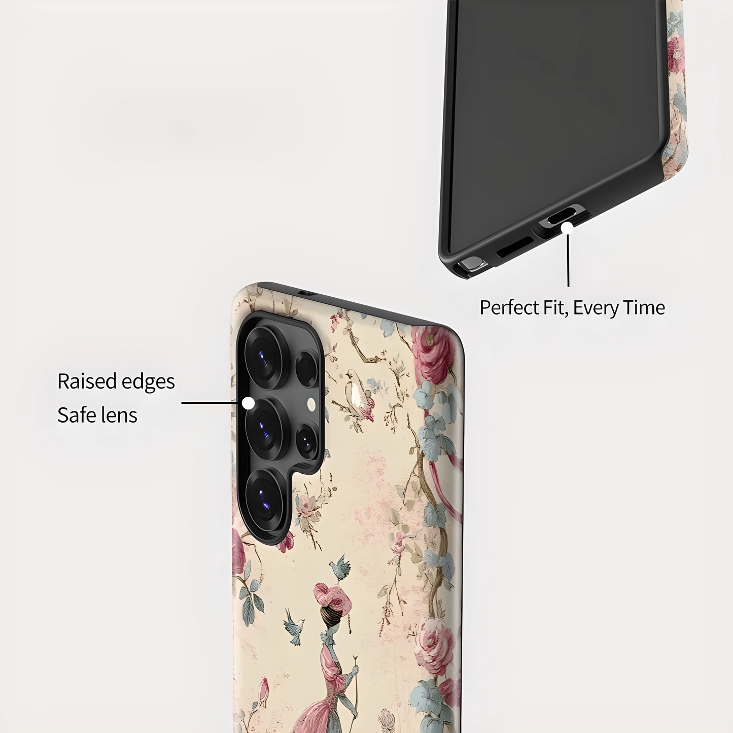 Bloom & Bird Silicone Shockproof Case for Samsung Galaxy S23–S25 Series