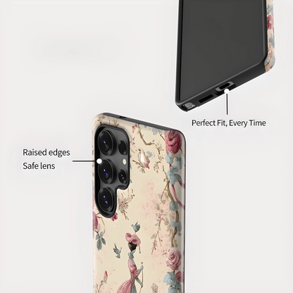 Bloom & Bird Silicone Shockproof Case for Samsung Galaxy S23–S25 Series