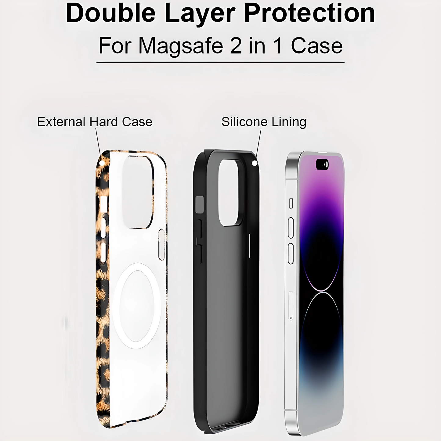 Leopard MagSafe Shockproof iPhone Case for iPhone 11–16 Pro Max
