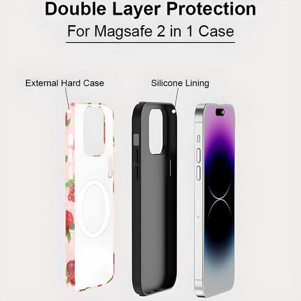 Cute Strawberry MagSafe Shockproof iPhone Case for iPhone 11–16 Pro Max