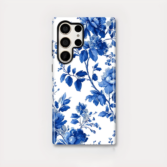Bloom Flower Print Soft Silicone Shockproof Case for Samsung Galaxy S23–S25 Series