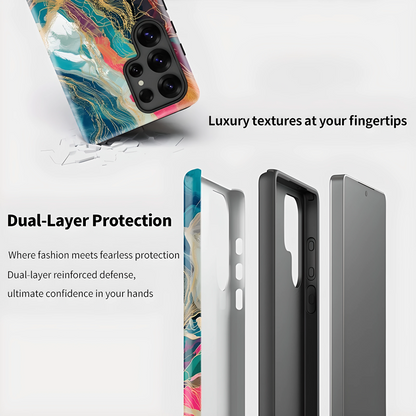 Marble Soft Silicone Shockproof Case for Samsung Galaxy S23–S25 Series