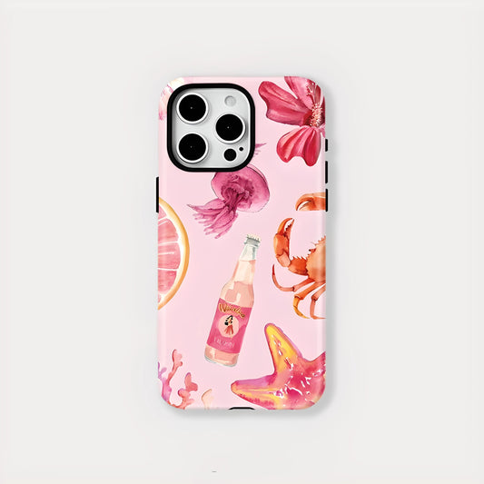 Flower Cartoon Drink MagSafe Shockproof iPhone Case for iPhone 11–16 Pro Max