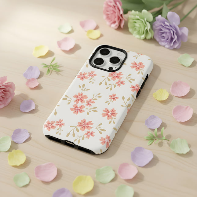Floral Pattern Magnetic MagSafe Shockproof iPhone Case for iPhone 11–16 Pro Max