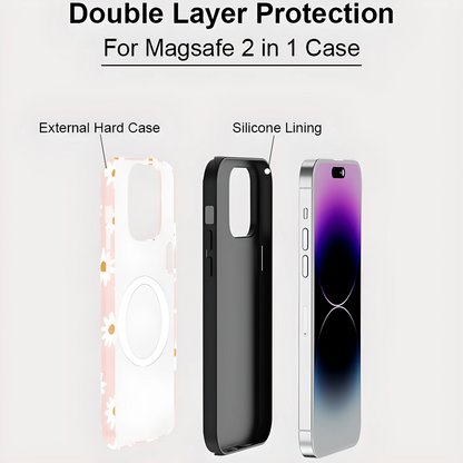 Fashion Flower MagSafe Shockproof iPhone Case for iPhone 11–16 Pro Max
