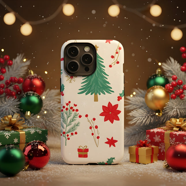 Flower Tree Pattern Soft Silicone Shockproof Case for iPhone 11–16 Pro Max