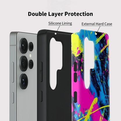 Graffiti Painting Pattern Acrylic TPU Shockproof Case for Samsung Galaxy S23–S25 Series