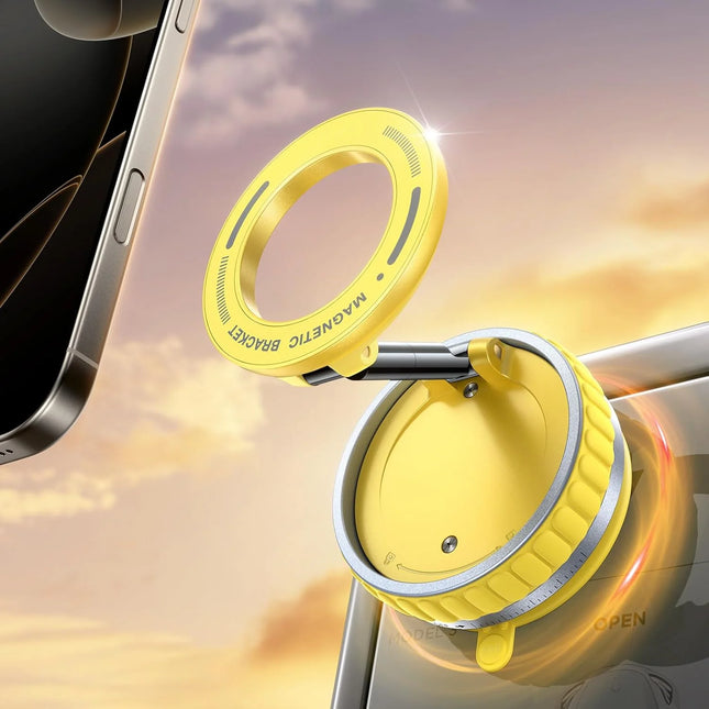 Vacuum Magnetic MagSafe Suction Cup Phone Holder 360° Adjustable Foldable Pocket Size