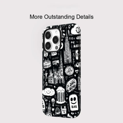 Cartoon Painting Pattern MagSafe Shockproof iPhone Case for iPhone 11–16 Pro Max