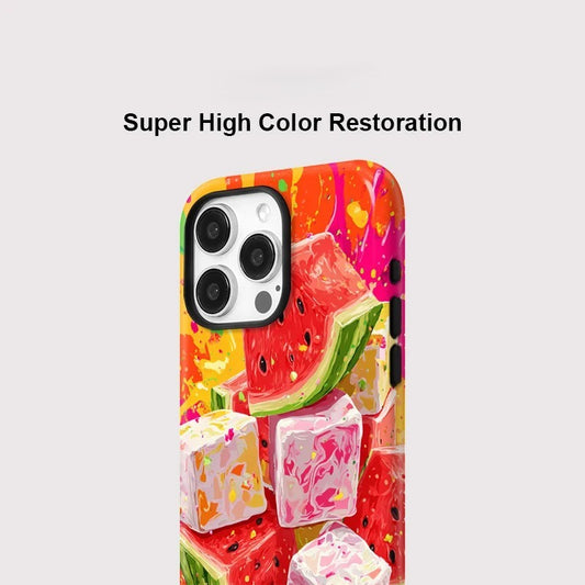 Watermelon Pattern MagSafe Shockproof iPhone Case for iPhone 11–16 Pro Max