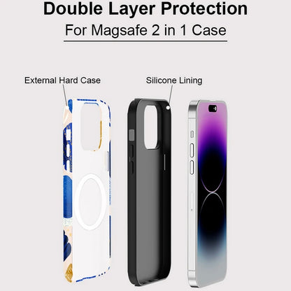 Luxury Conch Shell MagSafe Shockproof iPhone Case – iPhone 11–16 Pro Max