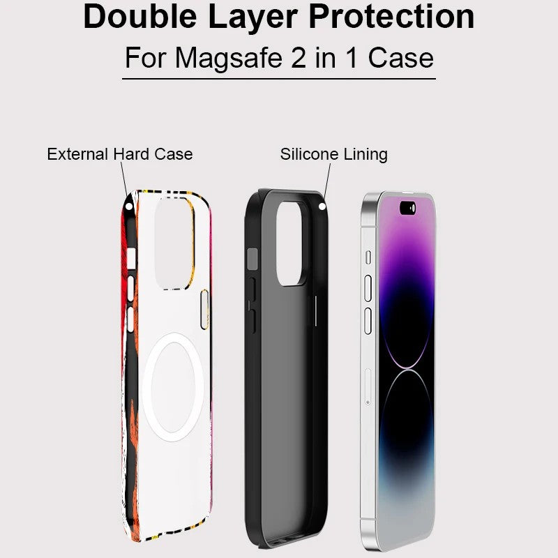 Colourful Lines Pattern MagSafe Shockproof iPhone Case for iPhone 11–16 Pro Max