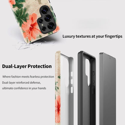 Flower Silicone Matte Shockproof Case for Samsung Galaxy S23–S25