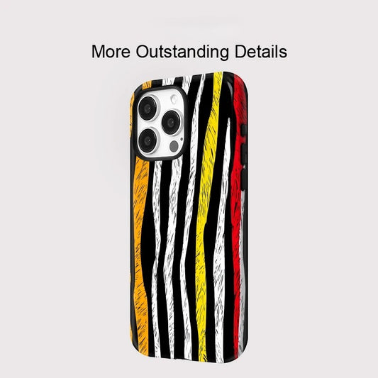 Colourful Lines Pattern MagSafe Shockproof iPhone Case for iPhone 11–16 Pro Max