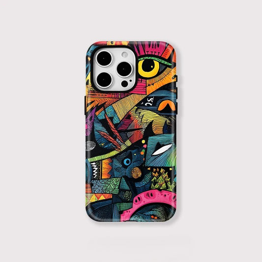 Soft Eyes Painting MagSafe Shockproof iPhone Case for iPhone 11–16 Pro Max