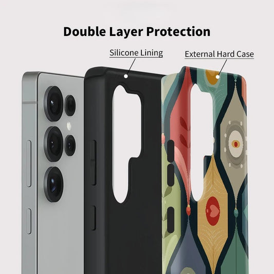 Fashion Art Painting Pattern Acrylic TPU Shockproof Case for Samsung Galaxy S23–S25 Series
