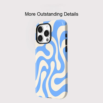 Stripe Design Acrylic MagSafe Shockproof iPhone Case for iPhone 11–16 Pro Max Series