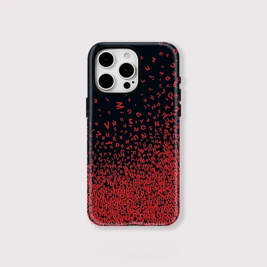 Red Letters Pattern MagSafe Shockproof iPhone Case for iPhone 11–16 Pro Max