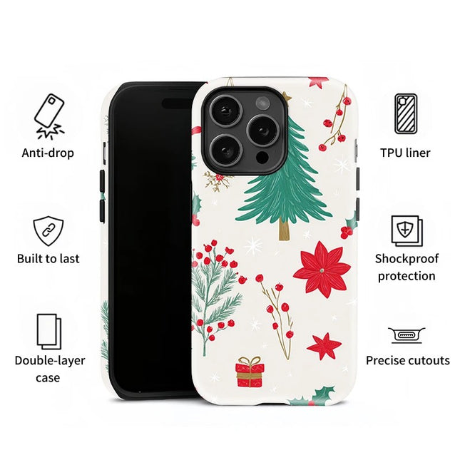 Flower Tree Pattern Soft Silicone Shockproof Case for iPhone 11–16 Pro Max