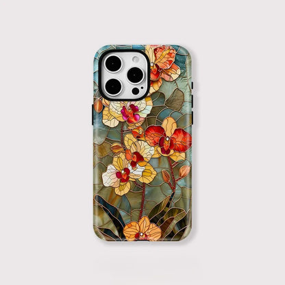 Vintage Flower Pattern MagSafe Shockproof iPhone Case for iPhone 11–16 Pro Max