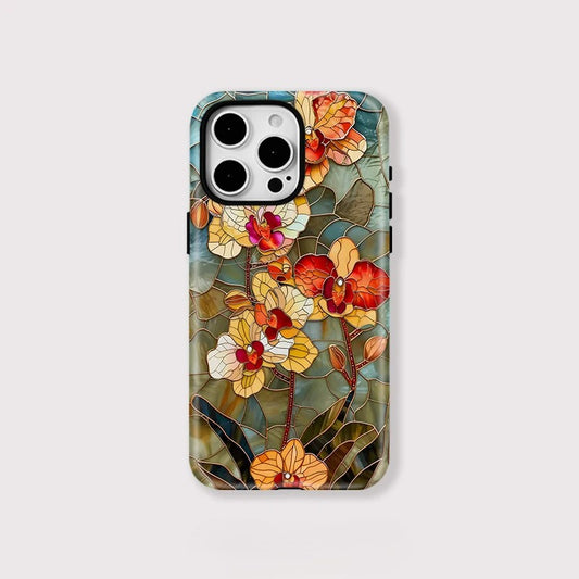 Vintage Flower Pattern MagSafe Shockproof iPhone Case for iPhone 11–16 Pro Max