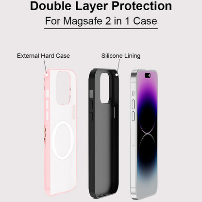 Pink Bowknot MagSafe Shockproof iPhone Case for iPhone 11–16 Pro Max