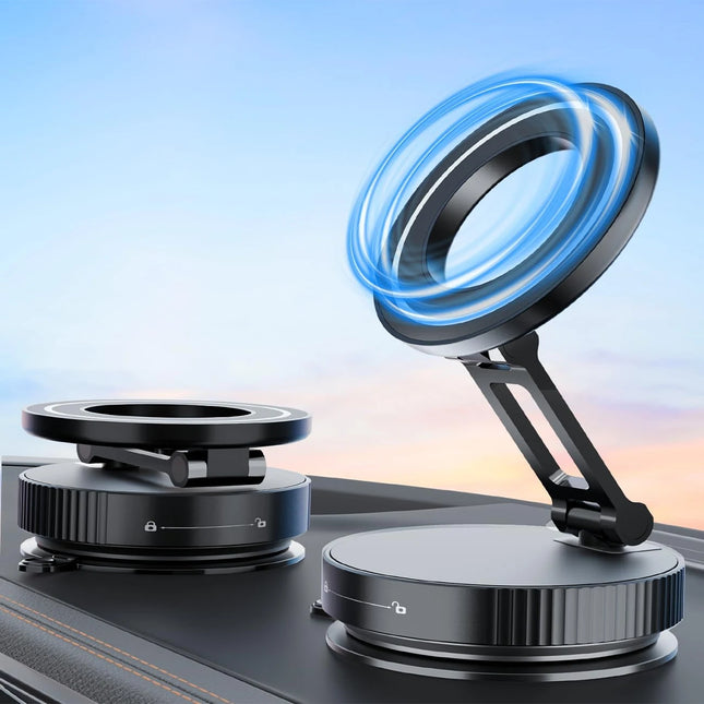 Vacuum Magnetic MagSafe Suction Cup Phone Holder 360° Adjustable Foldable Pocket Size