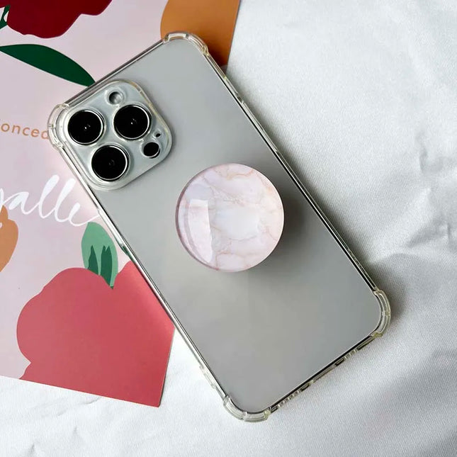 Marble Crack Transparent Folding Phone Socket Grip Stand