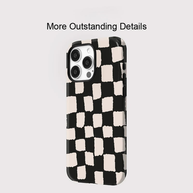Magnetic Grid Pattern MagSafe Shockproof iPhone Case for iPhone 11–16 Pro Max Series