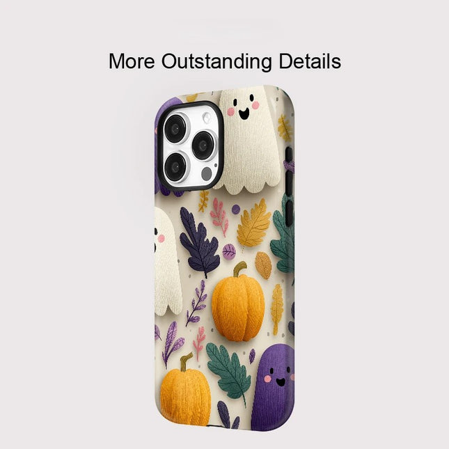 Pumpkin Halloween Soft Luxury Matte MagSafe Magnetic Case for iPhone 11–16 Pro Max