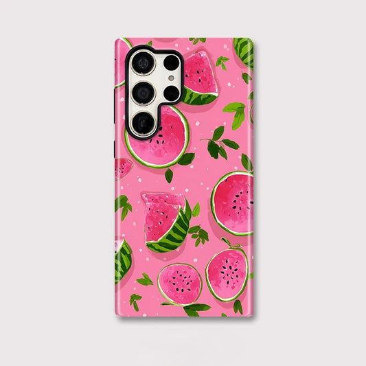 Watermelon Pattern Shockproof Case for Samsung Galaxy S23–S25 Series