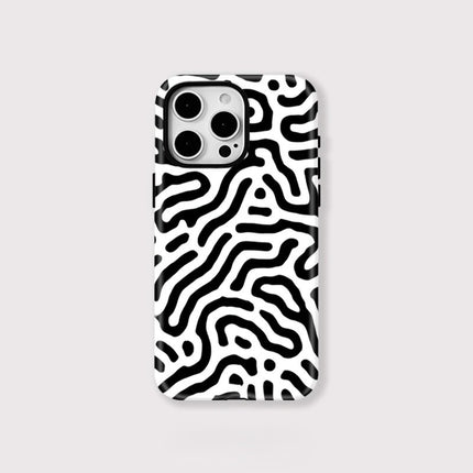 Art Stripe Print Matte Silicone MagSafe Shockproof iPhone Case for iPhone 11–16 Pro Max