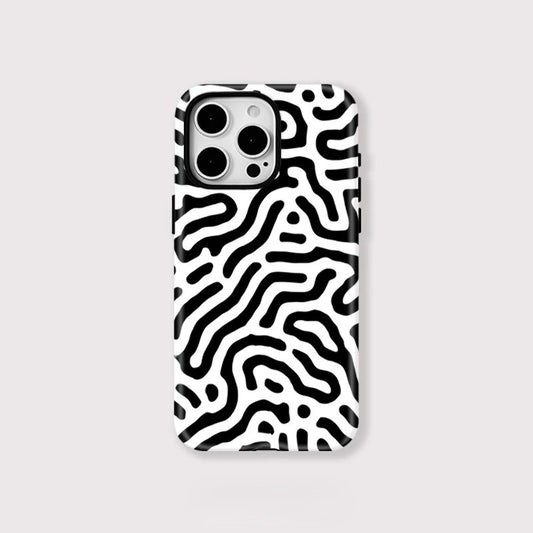 Art Stripe Print Matte Silicone MagSafe Shockproof iPhone Case for iPhone 11–16 Pro Max