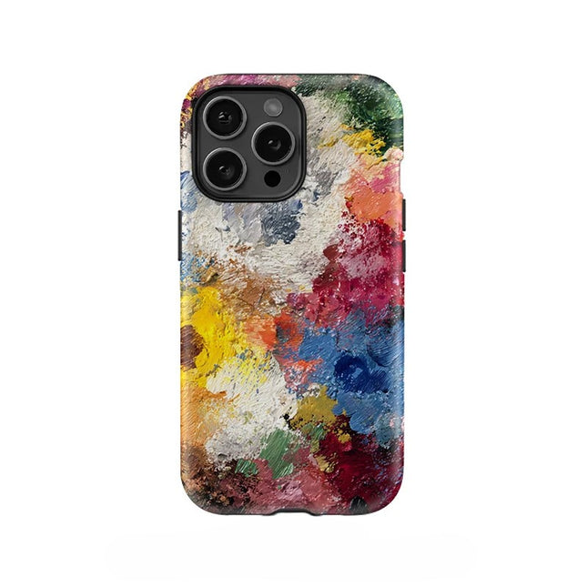 Colorful Painting Shockproof Dual-Layer Silicone Case for iPhone 11–16 Pro Max