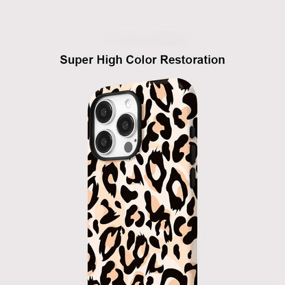 Luxury Leopard Print MagSafe Shockproof iPhone Case for iPhone 11–16 Pro Max