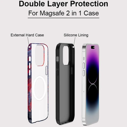 Luxury Red Sky Pattern Matte MagSafe Shockproof iPhone Case for iPhone 11–16 Pro Max