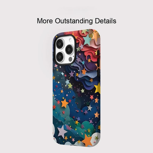 Colorful Stars Pattern MagSafe Shockproof iPhone Case for iPhone 11–16 Pro Max