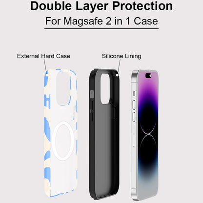 Stripe Design Acrylic MagSafe Shockproof iPhone Case for iPhone 11–16 Pro Max Series