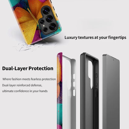 Butterfly Shockproof Matte Silicone Phone Case for Samsung Galaxy S23–S25