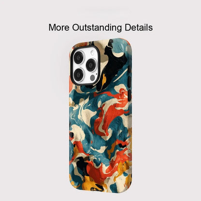 Art Painting Matte Silicone MagSafe Shockproof iPhone Case for iPhone 11–16 Pro Max