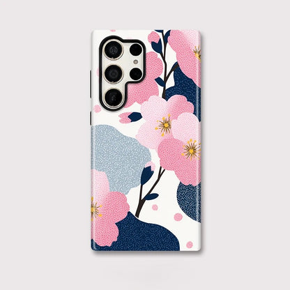 Fashion Flower Shockproof Case for Samsung Galaxy S23–S25