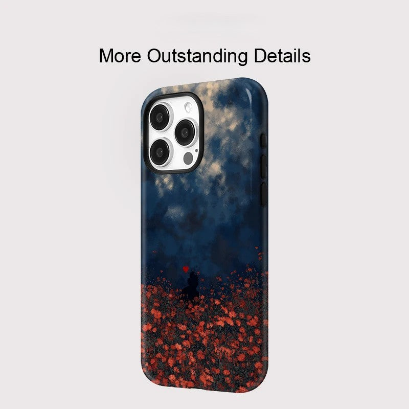 Vintage Flower Print MagSafe Shockproof iPhone Case for iPhone 11–16 Pro Max