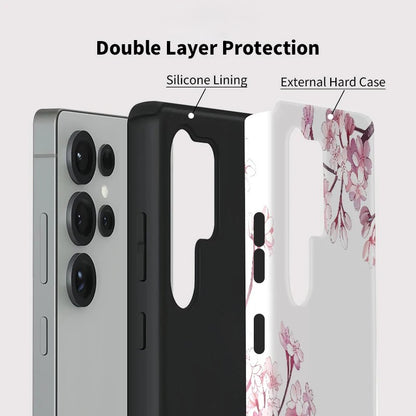 Flower Pattern Shockproof Phone Case for Samsung Galaxy S23–S25