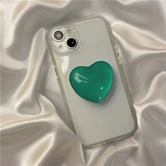 Crystal Heart Phone Ring Holder Finger Stand