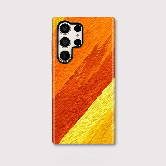Painting Pattern Acrylic and Silicone Matte Phone Case for Samsung Galaxy S23–S25
