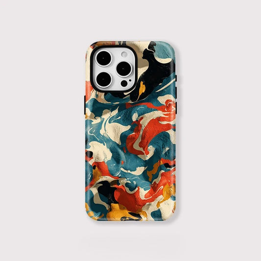 Art Painting Matte Silicone MagSafe Shockproof iPhone Case for iPhone 11–16 Pro Max