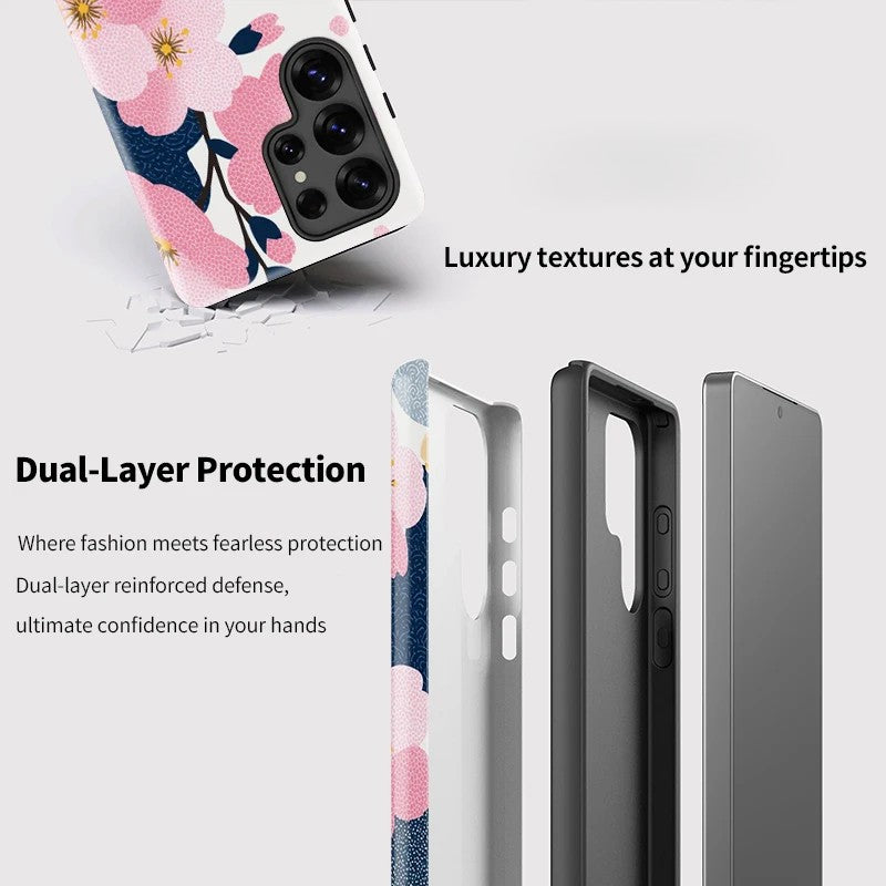 Fashion Flower Shockproof Case for Samsung Galaxy S23–S25