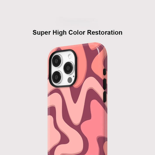 Striped Acrylic MagSafe Shockproof iPhone Case for iPhone 11–16 Series