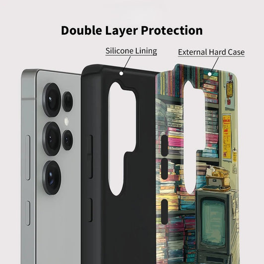 Painting Pattern Double-Layer Shockproof Case for Samsung Galaxy S23–S25 Series